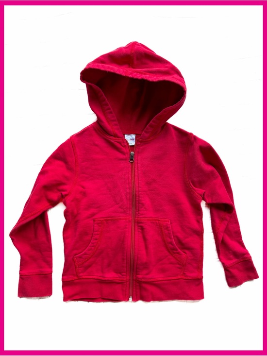 Hanna Andersson Other - Hanna Andersson Classic Red Zip Up Hoodie Sweatshirt 110 US 5 Boy Girl Unisex